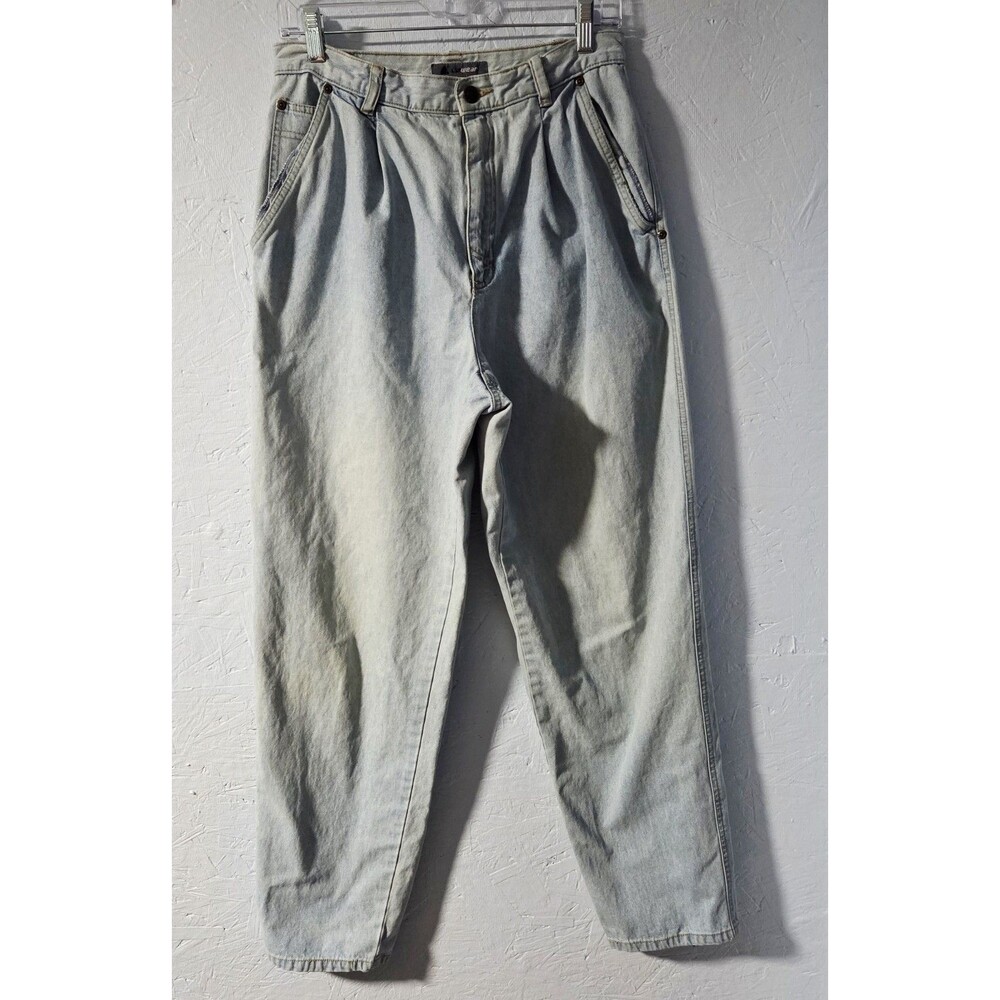 Vintage 80s Liz Wear Light Wash Pleated Mom Jeans - 12